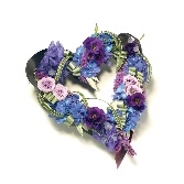 Loose Open Heart  Purple and Lilac